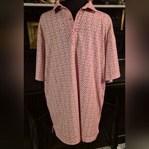 Walter Hagen 11 Mens Pink Polo Golf Shirt Ball and Tee Design Collared Medium